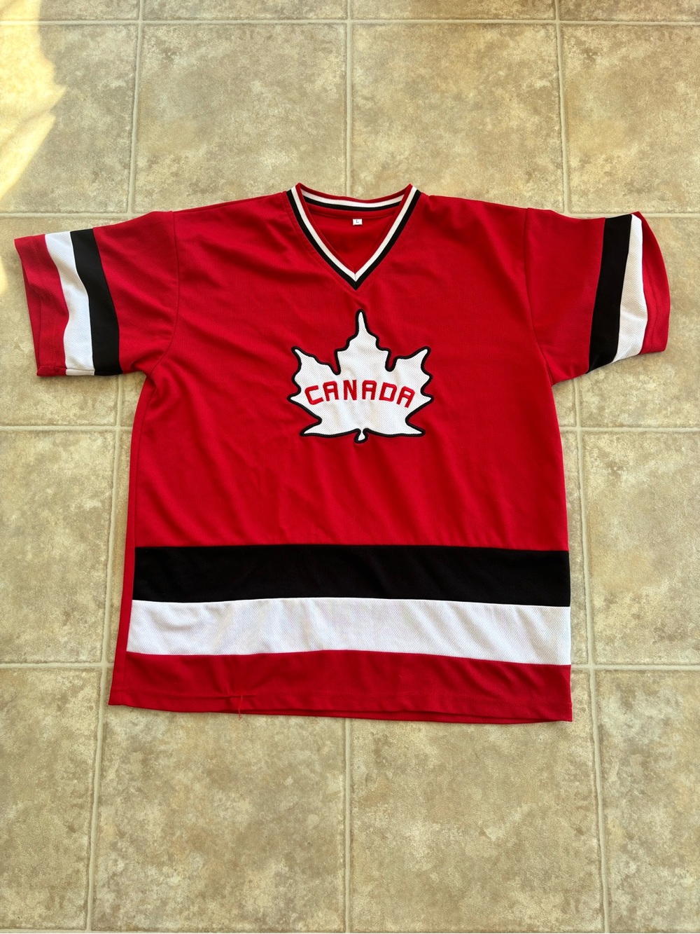 Red Canada Maple Leaf Hockey Jersey